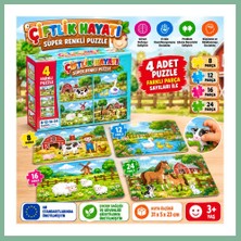 Bşk Virgo 3222 Çiftlik Süper Renkli Puzzle 4lü BSK2026