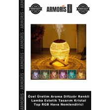 Armoris Özel Üretim Aroma Difüzör Renkli Lamba Estetik Tasarım Kristal Top Rgb Hava Nemlendirici