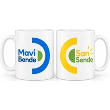 Defne Store Renkler Yan Yana 2'li Porselen Kupa Seti - Model 495 Dfnbez