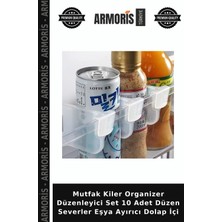 Armoris Mutfak Kiler Organizer Düzenleyici Set 10 Adet Düzen Severler Eşya Ayırıcı Dolap Içi