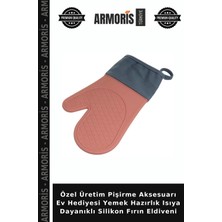 Armoris Özel Üretim Pişirme Aksesuarı Ev Hediyesi Yemek Hazırlık Isıya Dayanıklı Silikon Fırın Eldiveni