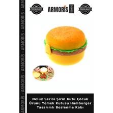 Armoris Delux Serisi Şirin Kutu Çocuk Ürünü Yemek Kutusu Hamburger Tasarımlı Beslenme Kabı