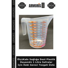 Armoris Ölçükabı Sağlığa Dost Plastik Dayanıklı 1 Litre Sofralar Için Hobi Gereci Tezgah Üstü