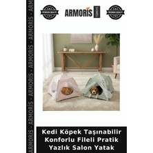 Armoris Kedi Köpek Taşınabilir Konforlu Fileli Pratik Yazlık Salon Yatak