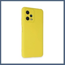 Bezos Redmi Note 12 5g Uyumlu Kılıf Nano Içi Kadife Silikon - Sarı BZS10