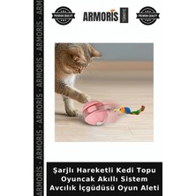 Armoris Şarjlı Hareketli Kedi Topu Oyuncak Akıllı Sistem Avcılık Içgüdüsü Oyun Aleti
