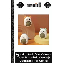 Armoris Ayıcıklı Kedi Otu Yalama Topu Mutluluk Kaynağı Oyuncağı Ilgi Çekici