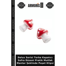 Armoris Delux Serisi Torba Kapatıcı Sofra Düzeni Pratik Mutfak Mantar Şeklinde Poşet Klipsi