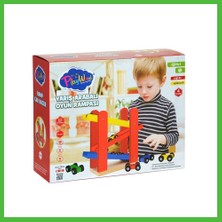 Bezos ONY-382 Playwood Ahşap Yarış Arabalı Oyun Rampası-Onyıl Arz