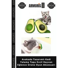Armoris Avokado Tasarımlı Kedi Yalama Topu Evcil Hayvan Eğlence Ürünü Oyun Aksesuarı