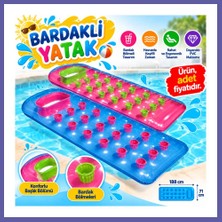 Nida 59895 Bardaklı Mavi-Kırmızı Yatak (188X71CM) (Adet Fiytaıdır) Nıda