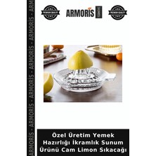 Armoris Özel Üretim Yemek Hazırlığı Ikramlık Sunum Ürünü Cam Limon Sıkacağı