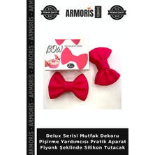 Armoris Delux Serisi Mutfak Dekoru Pişirme Yardımcısı Pratik Aparat Fiyonk Şeklinde Silikon Tutacak