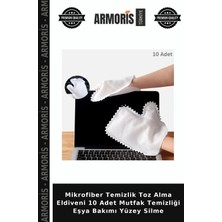Armoris Mikrofiber Temizlik Toz Alma Eldiveni 10 Adet Mutfak Temizliği Eşya Bakımı Yüzey Silme