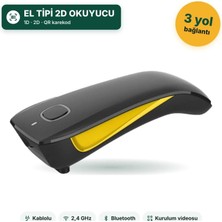 Restora El Tipi 2D Barkod Okuyucu Kablosuz Bluetooth 2,4 GHz Kablolu 1D 2D QR Karekod Okuyucu