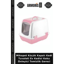 Armoris Mikopet Küçük Kapalı Kedi Tuvaleti Ev Kedisi Koku Önleyici Temizlik Gereci