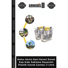 Armoris Delux Serisi Gezi Gereci Esnek Kap Gıda Saklama Dayanıklı Plastik Içecek Çantası 2 Litre