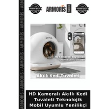 Armoris Hd Kameralı Akıllı Kedi Tuvaleti Teknolojik Mobil Uyumlu Yenilikçi
