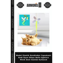 Armoris Model Elastik Kendinden Yapışkanlı Kedi Oyun Oltası Nefis Eğlence Minik Dost Günlük Kullanım