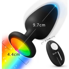 Royal Rain Store LED Işıklı Uzaktan Kumandalı Anal Plug – 10 Titreşim Modlu Anal Tıkaç ve Genişletici Vibratör