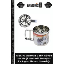 Armoris Elek Paslanmaz Çelik Gövde Un Eleği Lezzetli Sonuçlar Ev Aşçısı Hamur Hazırlığı