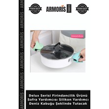 Armoris Delux Serisi Firindancilik Ürünü Sofra Yardımcısı Silikon Yardımcı Deniz Kabuğu Şeklinde Tutacak