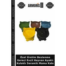 Armoris Özel Üretim Beslenme Gereci Evcil Hayvan Ayaklı Kulaklı Seramik Mama Kabı