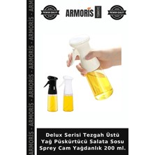 Armoris Delux Serisi Tezgah Üstü Yağ Püskürtücü Salata Sosu Sprey Cam Yağdanlık 200 Ml.