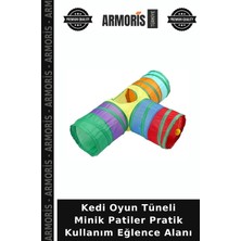 Armoris Kedi Oyun Tüneli Minik Patiler Pratik Kullanım Eğlence Alanı