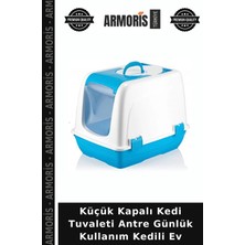 Armoris Küçük Kapalı Kedi Tuvaleti Antre Günlük Kullanım Kedili Ev