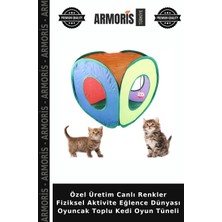 Armoris Özel Üretim Canlı Renkler Fiziksel Aktivite Eğlence Dünyası Oyuncak Toplu Kedi Oyun Tüneli