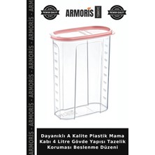 Armoris Dayanıklı A Kalite Plastik Mama Kabı 4 Litre Gövde Yapısı Tazelik Koruması Beslenme Düzeni