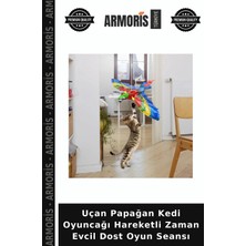 Armoris Uçan Papağan Kedi Oyuncağı Hareketli Zaman Evcil Dost Oyun Seansı