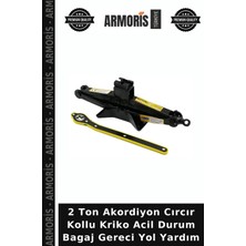 Armoris 2 Ton Akordiyon Cırcır Kollu Kriko Acil Durum Bagaj Gereci Yol Yardım