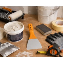 Royal Rain Store Eltos Saptak Spatula, Çelik Uçlu Spatula, Ergonomik Plastik Saplı, Dayanıklı Güçlü Yapı, Alçı, Boya, Macun Uygulama Malası, Inşaat, Hırdavat, Profesyonel El Aleti (80 Mm)