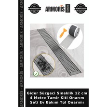 Armoris Gider Süzgeci Sineklik 12 cm 4 Metre Tamir Kiti Onarım Seti Ev Bakım Tül Onarımı
