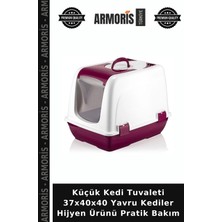 Armoris Küçük Kedi Tuvaleti 37X40X40 Yavru Kediler Hijyen Ürünü Pratik Bakım