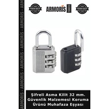 Armoris Şifreli Asma Kilit 32 Mm. Güvenlik Malzemesi Koruma Ürünü Muhafaza Eşyası