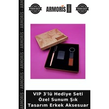 Armoris Vıp 3'lü Hediye Seti Özel Sunum Şık Tasarım Erkek Aksesuar