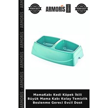Armoris Mamakabı Kedi Köpek Ikili Büyük Mama Kabı Kolay Temizlik Beslenme Gereci Evcil Dost
