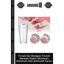 Armoris Tırnak Süs Damgası French Stamper Kadın Aksesuarı Kullanışlı Alet Dekoratif Gereç