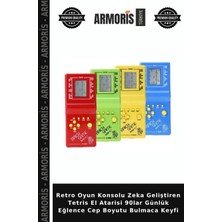 Armoris Retro Oyun Konsolu Zeka Geliştiren Tetris El Atarisi 90LAR Günlük Eğlence Cep Boyutu Bulmaca Keyfi
