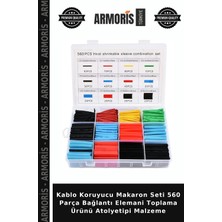Armoris Kablo Koruyucu Makaron Seti 560 Parça Bağlantı Elemani Toplama Ürünü Atolyetipi Malzeme