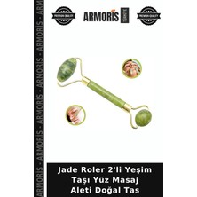 Armoris Jade Roler 2'li Yeşim Taşı Yüz Masaj Aleti Doğal Tas