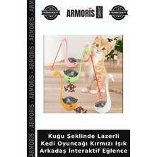 Armoris Kuğu Şeklinde Lazerli Kedi Oyuncağı Kırmızı Işık Arkadaş Interaktif Eğlence