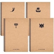 TeknoKapsül Keskin Color La Plume Viking Defter Kareli Spiralli Sert Kapak 100 Yaprak 17X24 cm