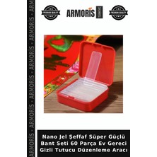 Armoris Nano Jel Şeffaf Süper Güçlü Bant Seti 60 Parça Ev Gereci Gizli Tutucu Düzenleme Aracı
