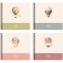 TeknoKapsül Keskin Color 16X15 50 Yaprak Çizgili Spiralli Sert Kapak La Plume Balloon Defter