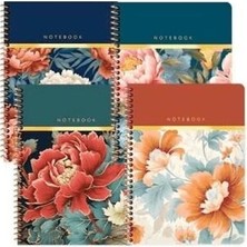 TeknoKapsül Keskin Color 418952-99 17X24 100 Yaprak Kareli Spiralli Sert Kapak Bahçe Defter