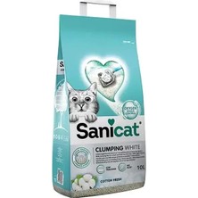 Hilera Sanicat Clumping White Cotton Fresh Oksijen Kontrollü Koku Emici Kedi Kumu 10LT